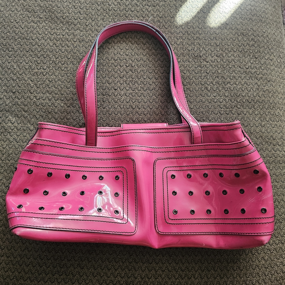 BCBGeneration Vibrant Pink Studded Shoulder Bag